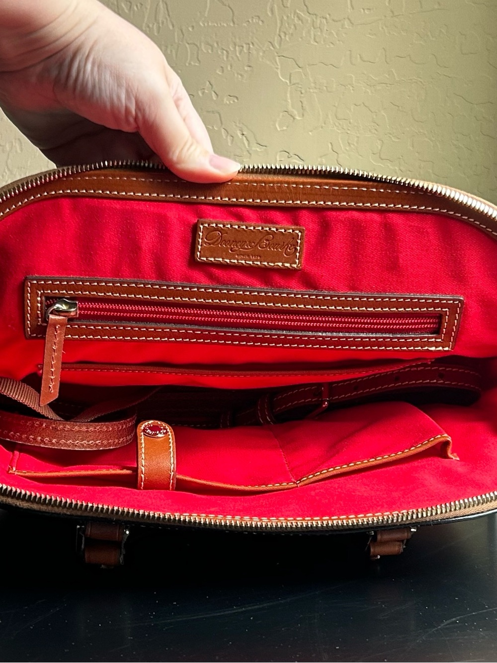 Dooney & Bourke Black Pebble Grain Zip Satchel - Picture 6 of 7